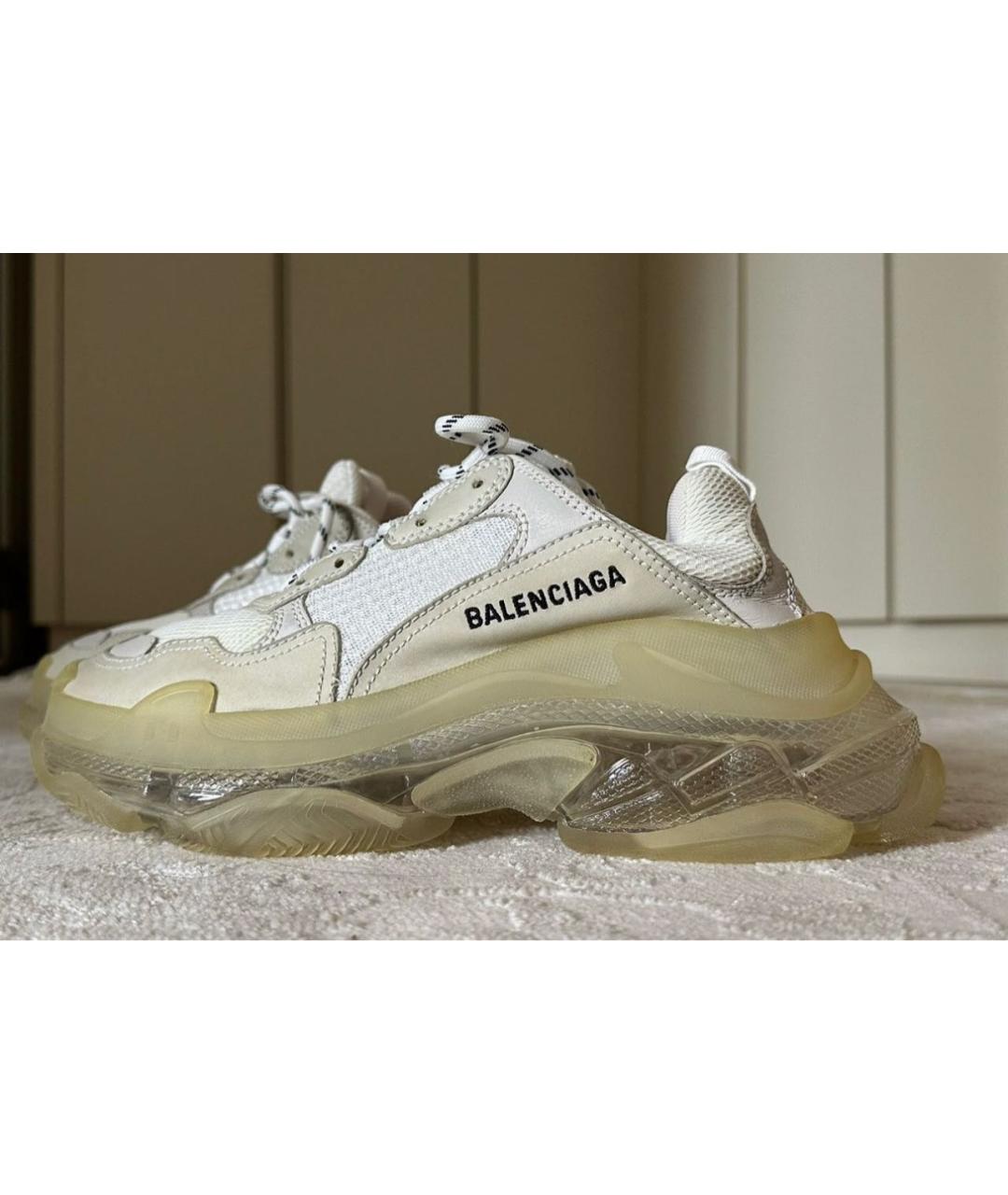 BALENCIAGA Бежевые текстильные кроссовки, фото 2