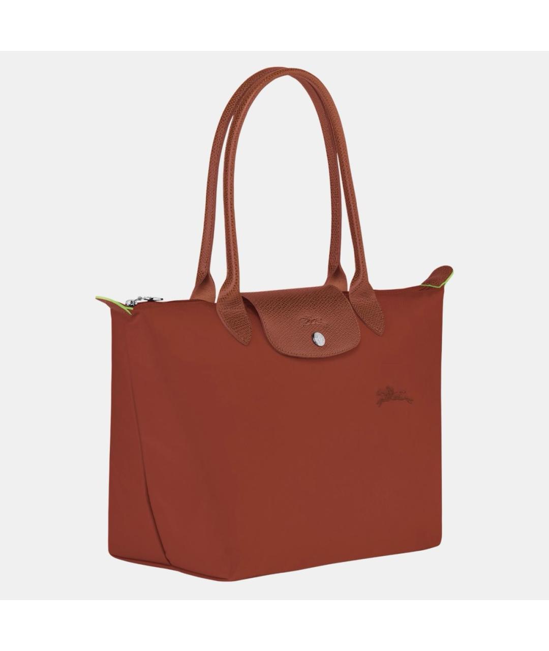 LONGCHAMP Коричневая тканевая сумка тоут, фото 4