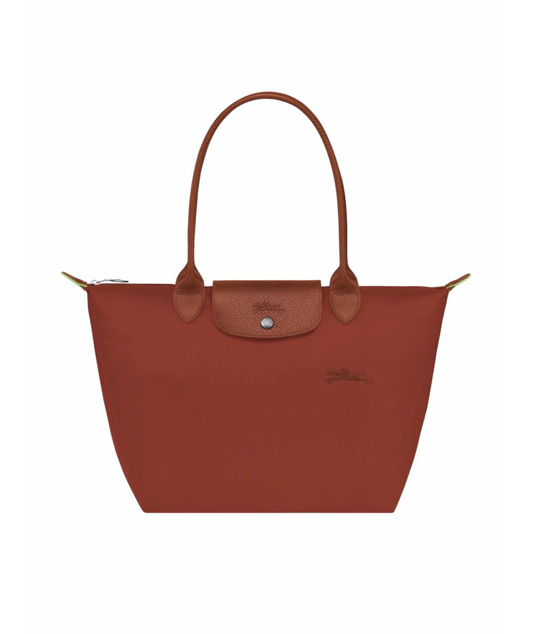 LONGCHAMP Коричневая тканевая сумка тоут, фото 1