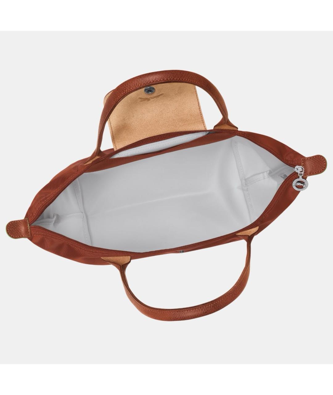 LONGCHAMP Коричневая тканевая сумка тоут, фото 2