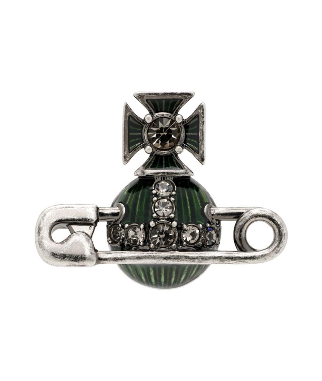 VIVIENNE WESTWOOD Зеленые латунные серьги, фото 1