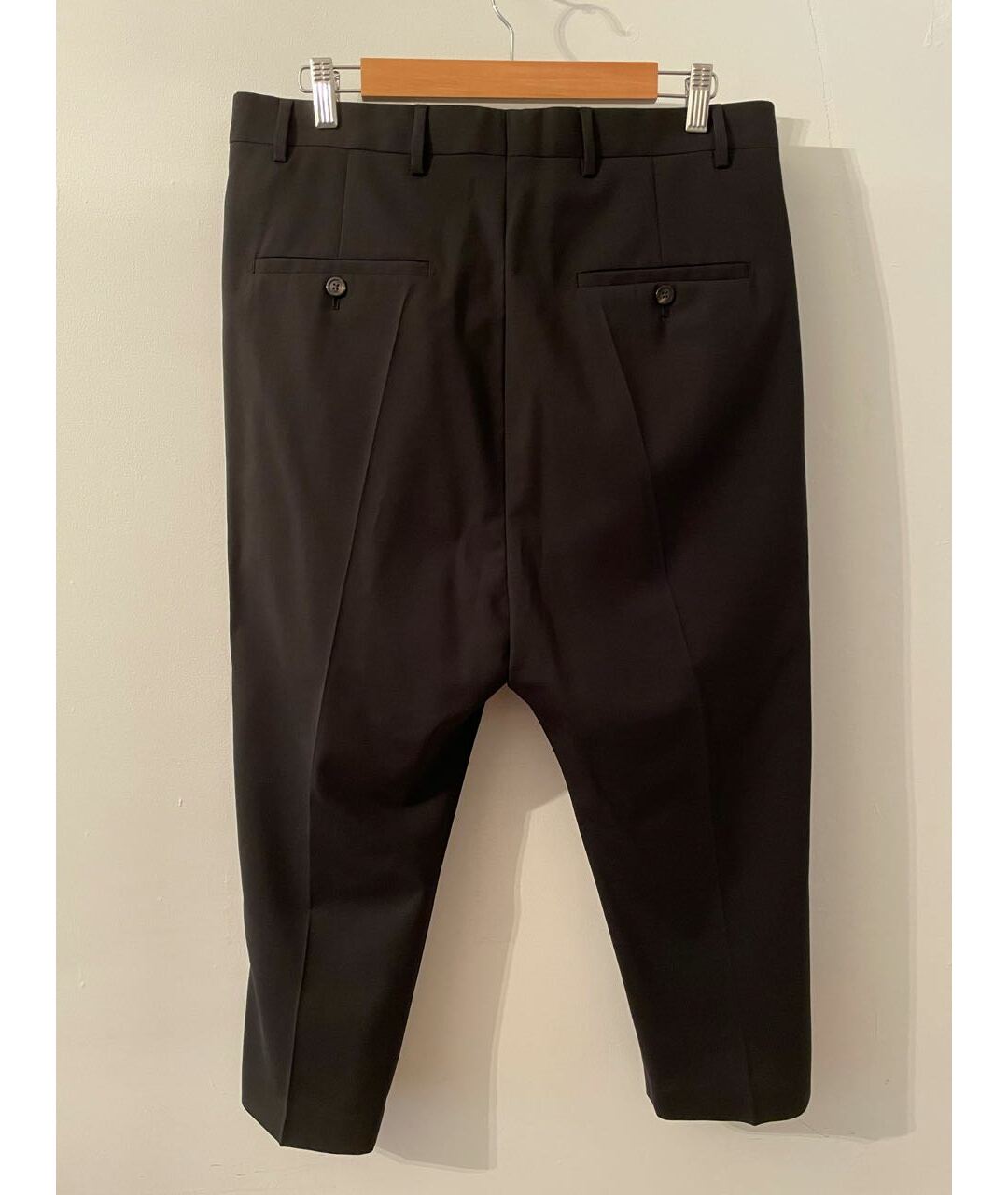RICK OWENS Черные шерстяные классические брюки, фото 2