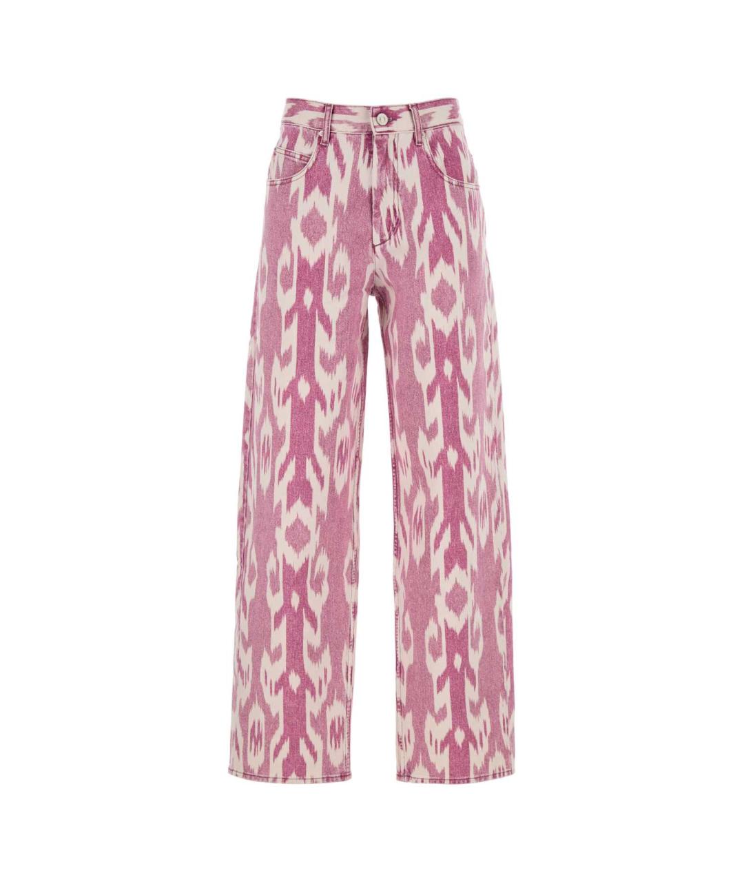 ISABEL MARANT Розовые хлопковые прямые джинсы, фото 1