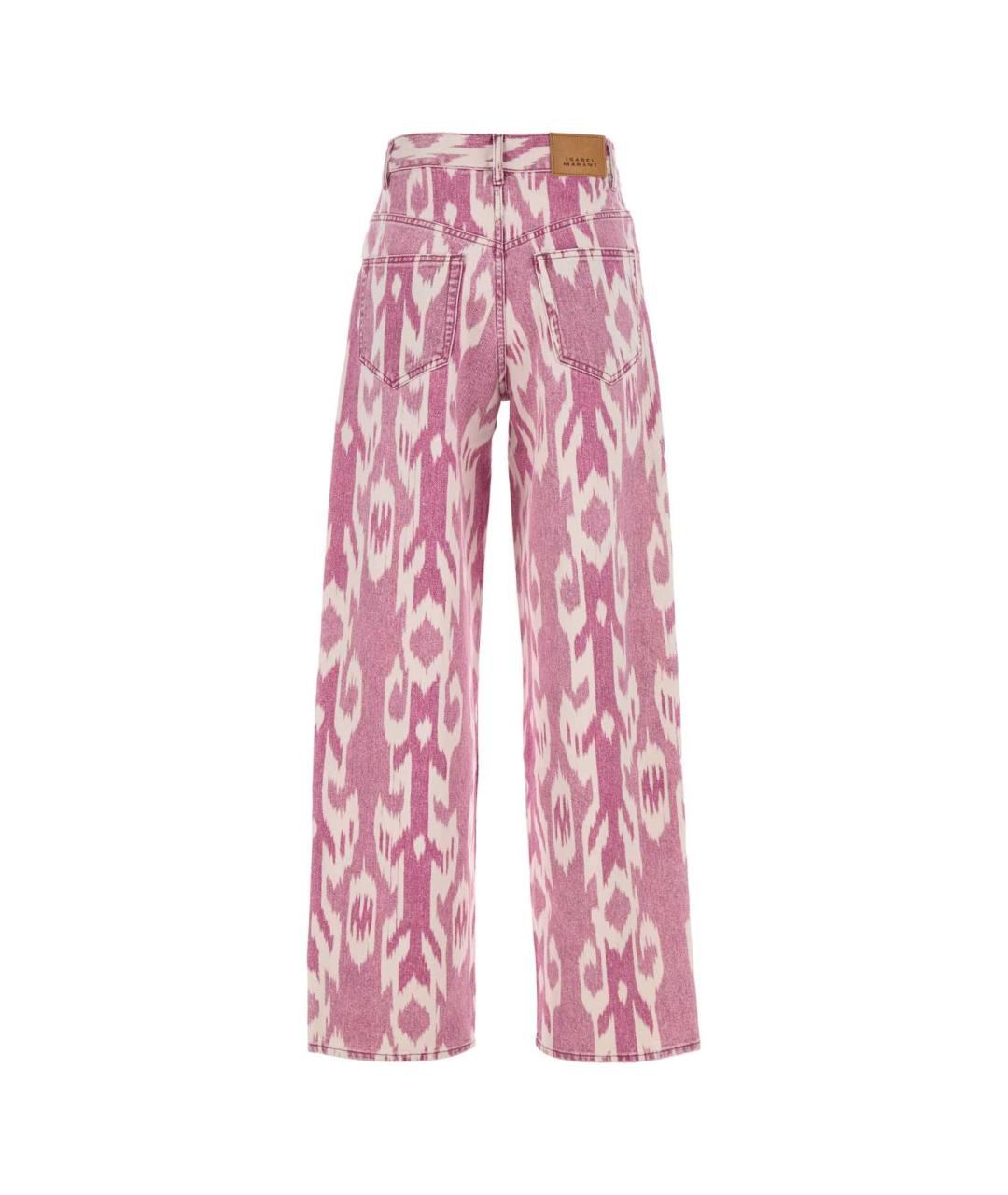 ISABEL MARANT Розовые хлопковые прямые джинсы, фото 2