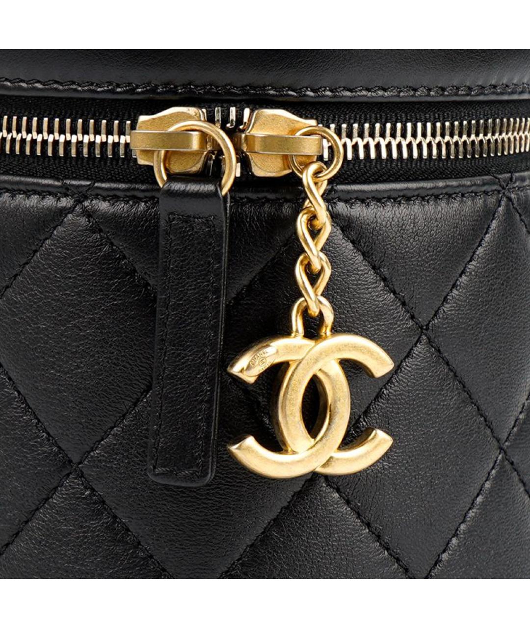 CHANEL Черная кожаная сумка через плечо, фото 4