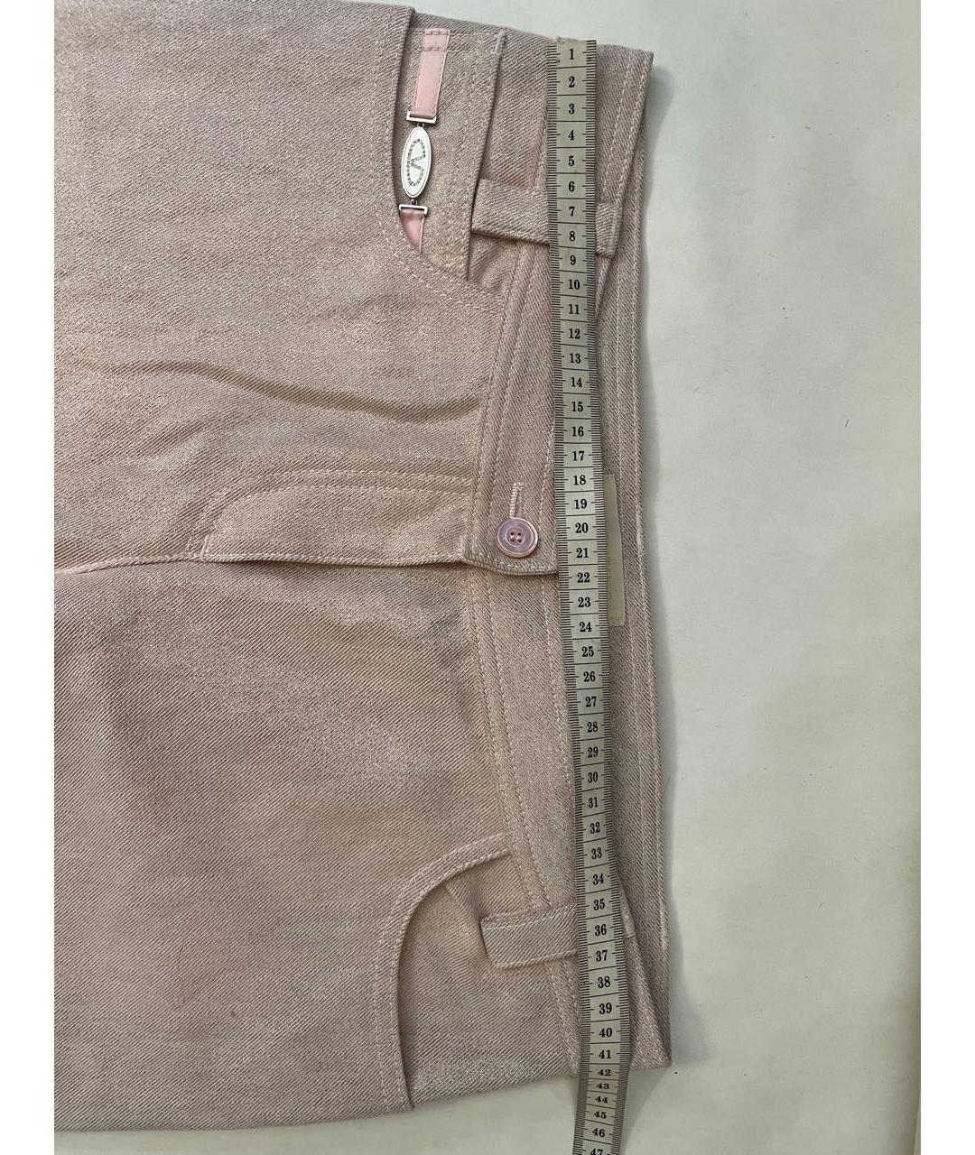 VALENTINO Розовые хлопковые прямые джинсы, фото 6