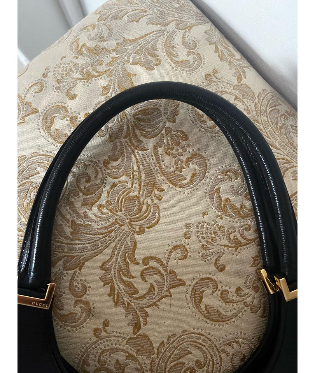 GUCCI Черная кожаная сумка с короткими ручками, фото 5