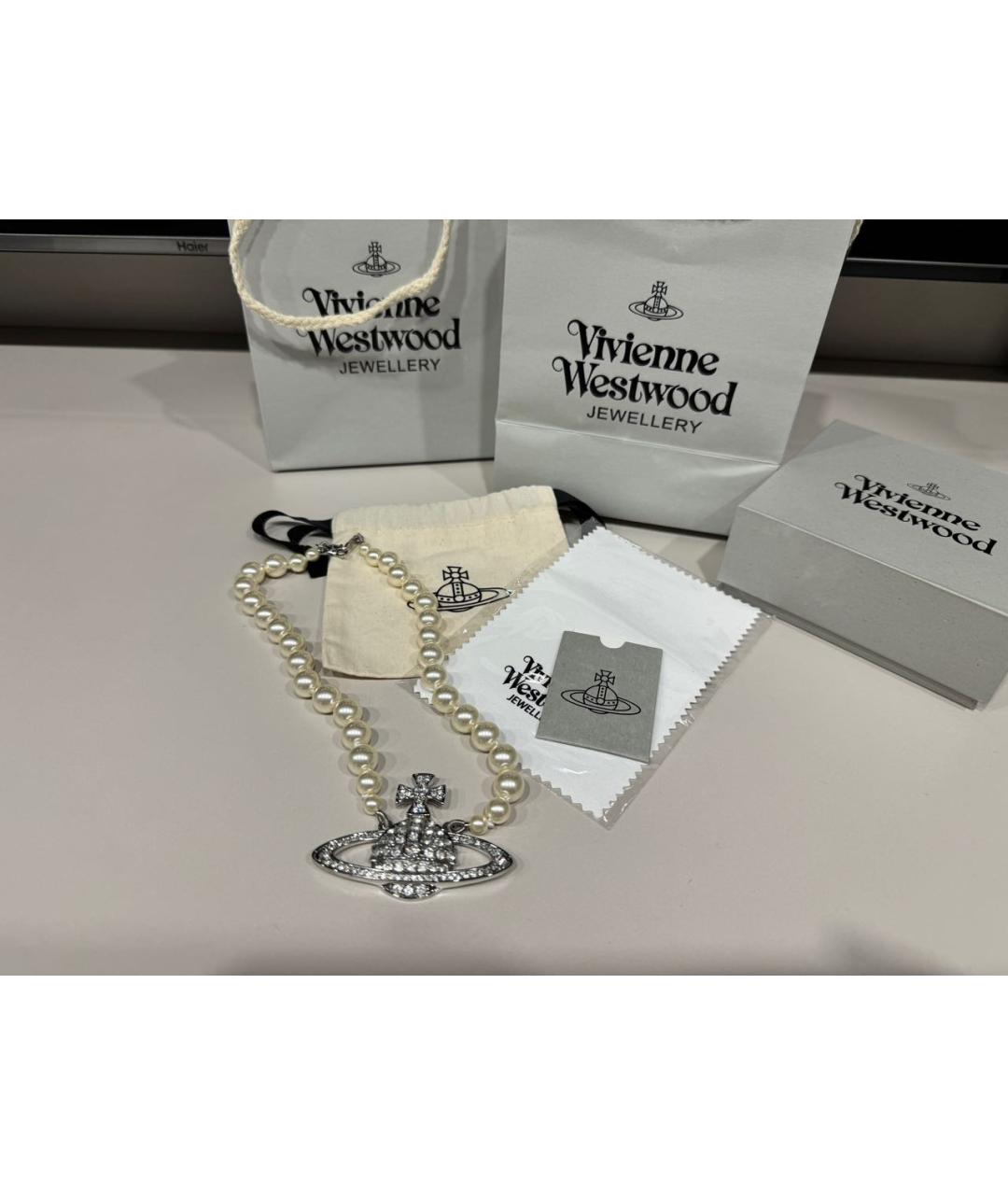 VIVIENNE WESTWOOD Серебряное металлическое колье, фото 2