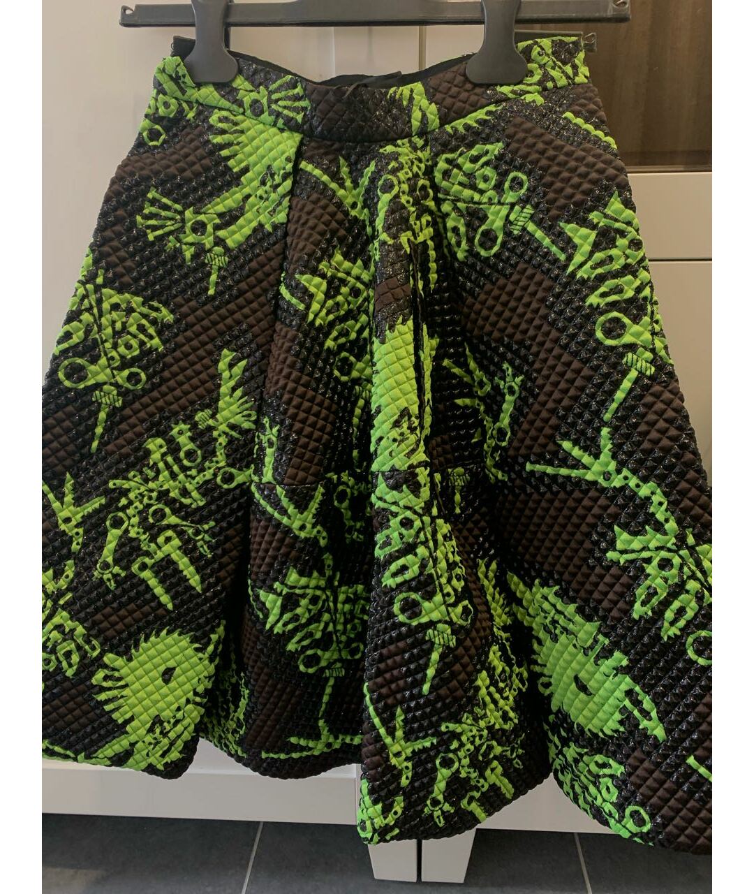 KENZO Зеленая полиэстеровая юбка миди, фото 5