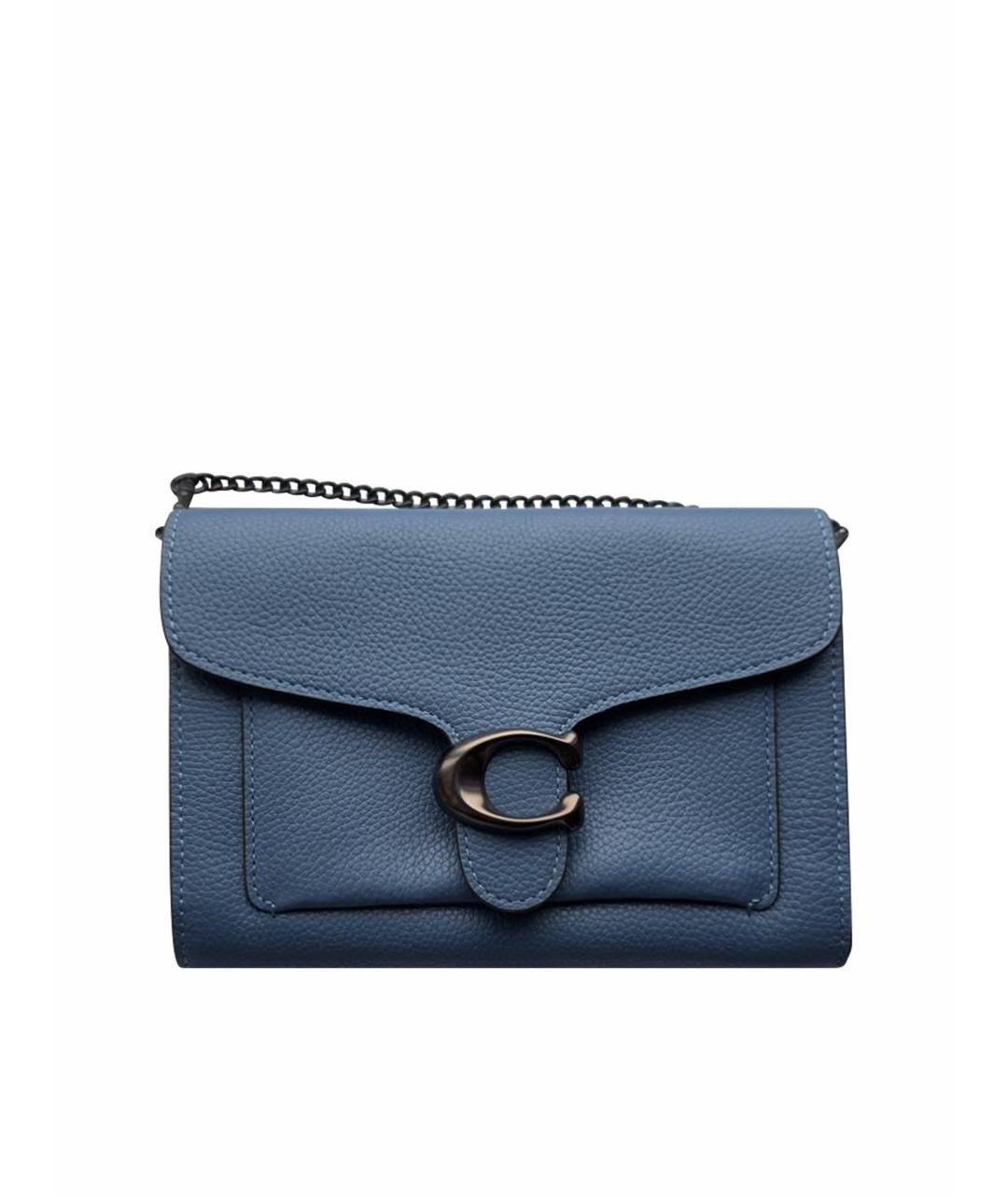 COACH Синяя кожаная сумка через плечо, фото 1