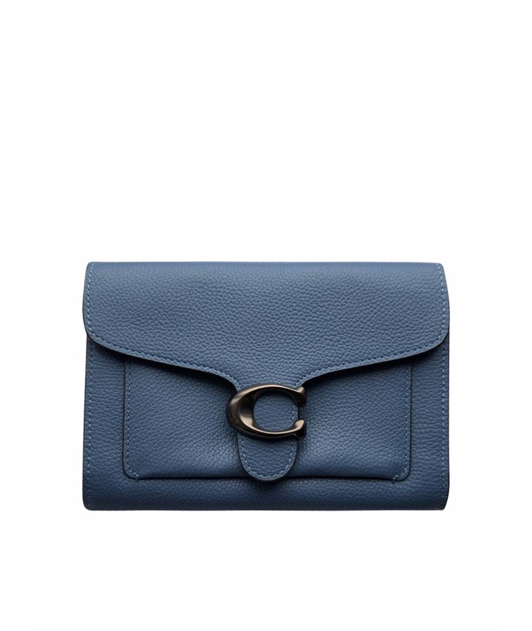 COACH Синяя кожаная сумка через плечо, фото 5