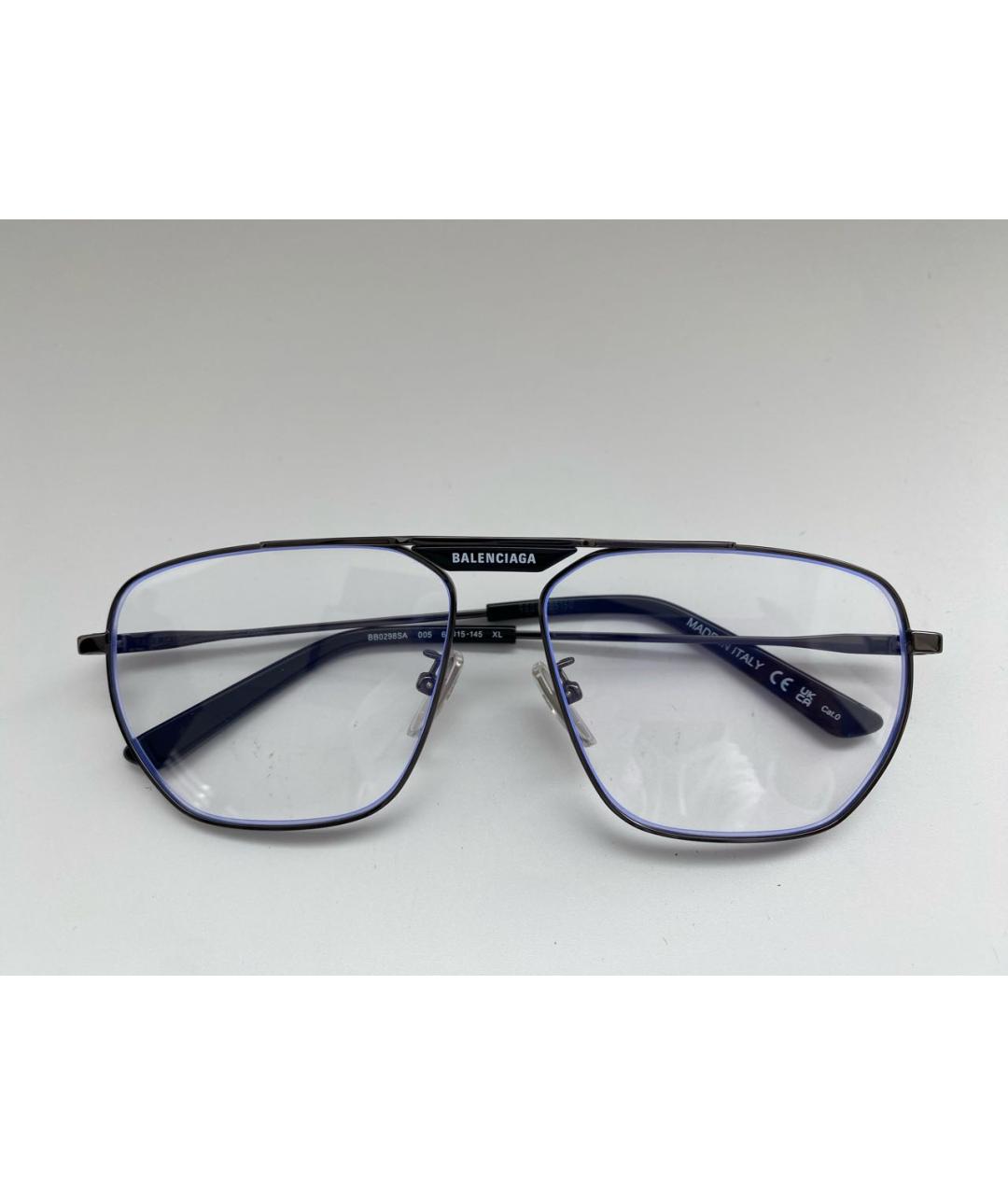 BALENCIAGA Серые металлические солнцезащитные очки, фото 3