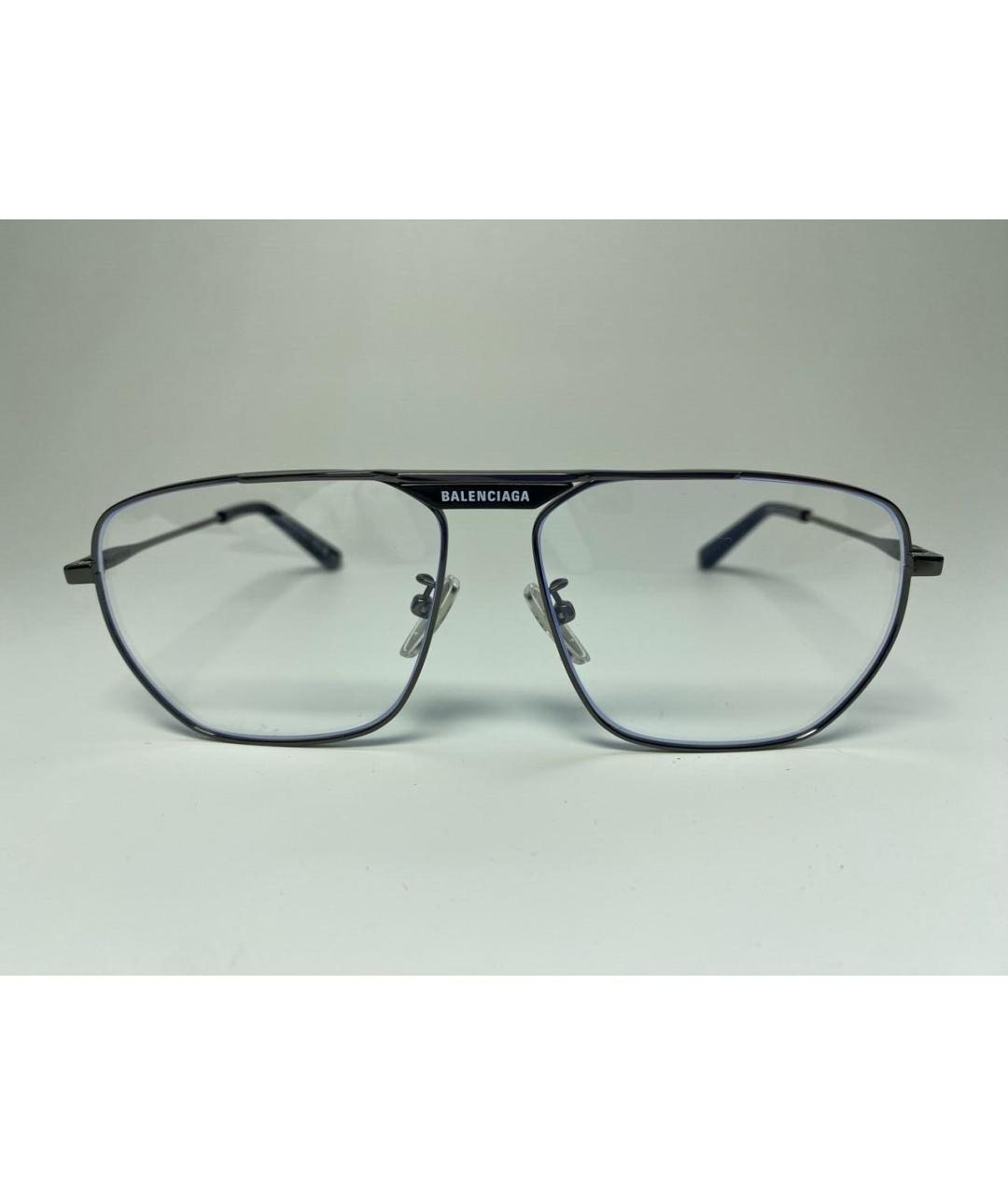 BALENCIAGA Серые металлические солнцезащитные очки, фото 4