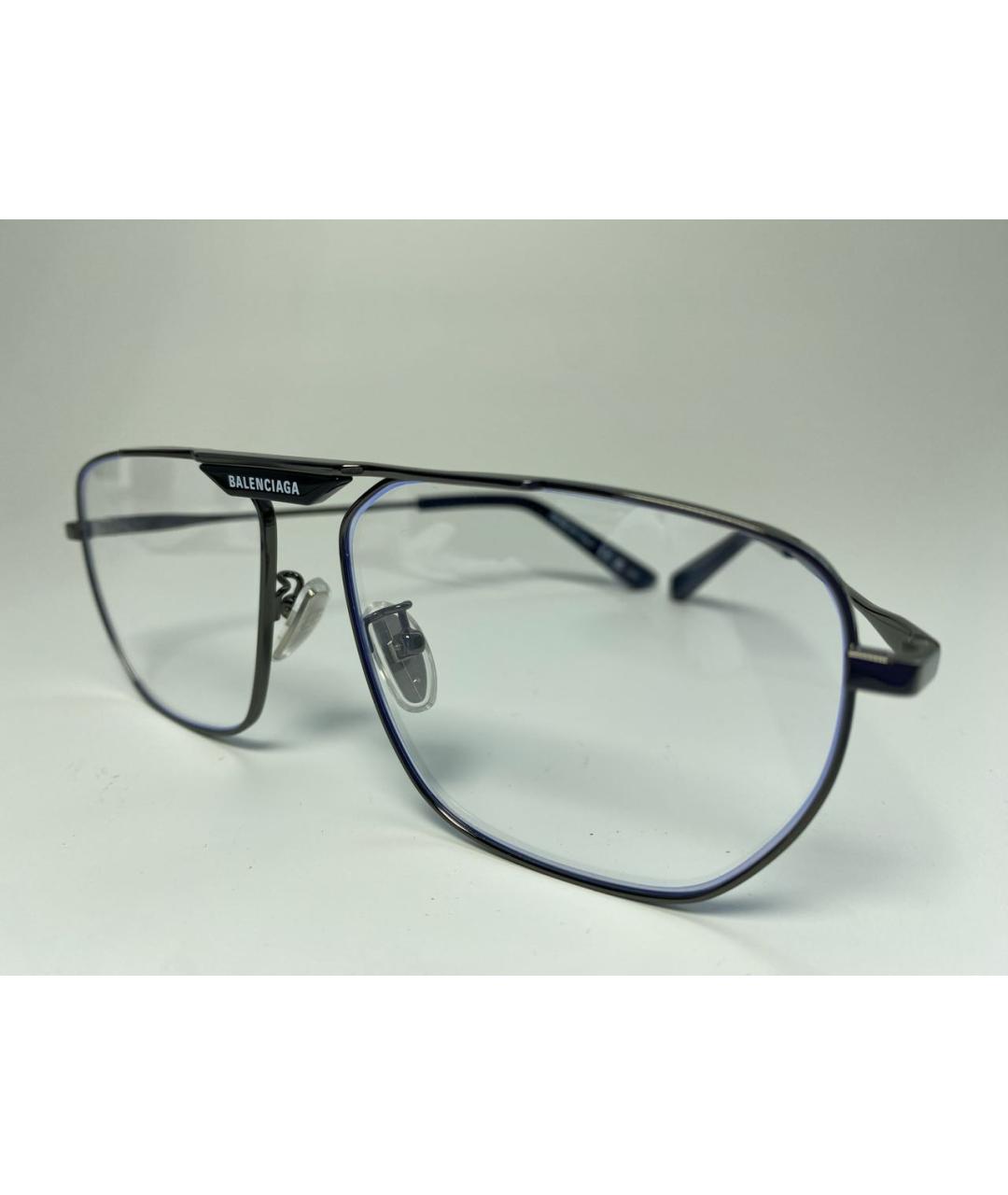 BALENCIAGA Серые металлические солнцезащитные очки, фото 2