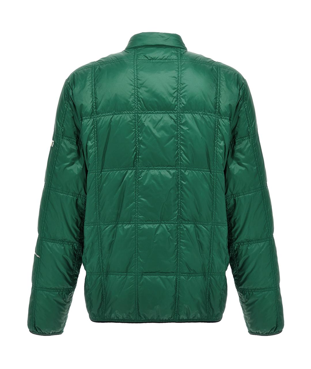 MONCLER Зеленый полиамидовый пуховик, фото 2