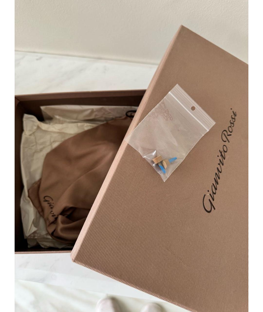 GIANVITO ROSSI Желтые кожаные туфли, фото 4