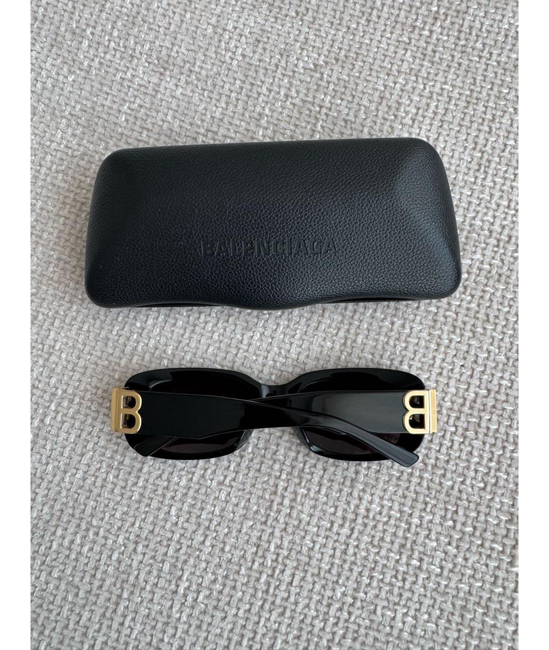 BALENCIAGA Черные пластиковые солнцезащитные очки, фото 4