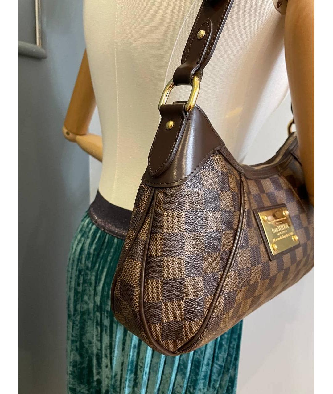 LOUIS VUITTON Коричневая сумка с короткими ручками, фото 2