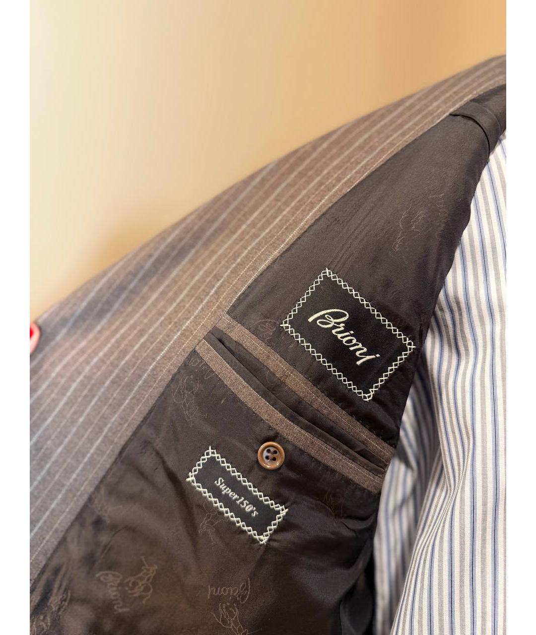 BRIONI Коричневый классический костюм, фото 8