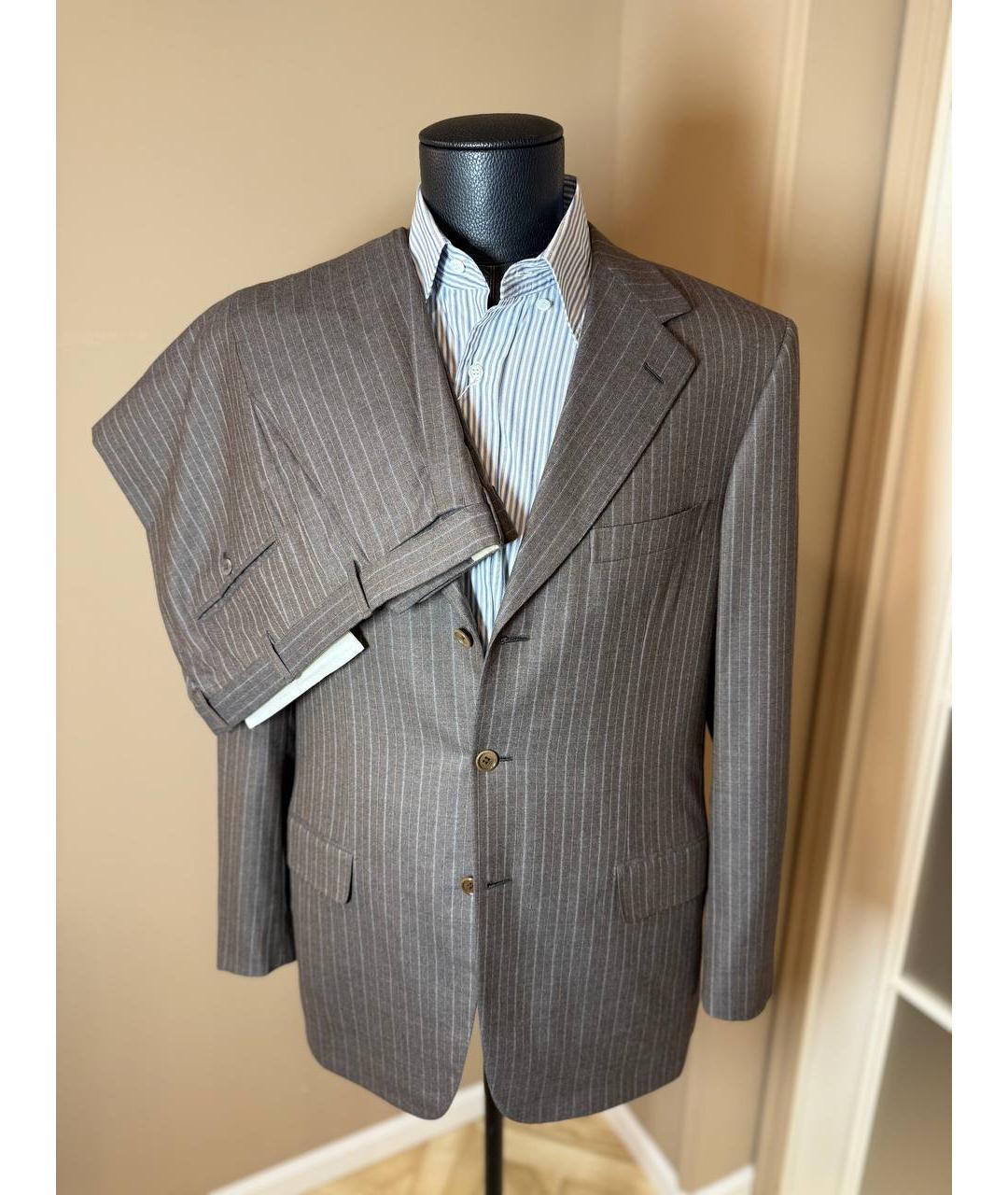 BRIONI Коричневый классический костюм, фото 5