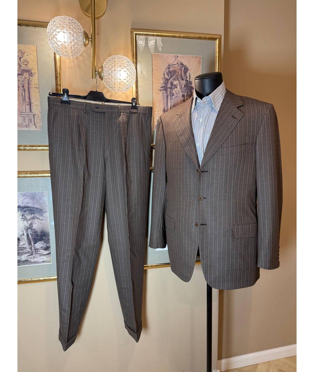 BRIONI Коричневый классический костюм, фото 9