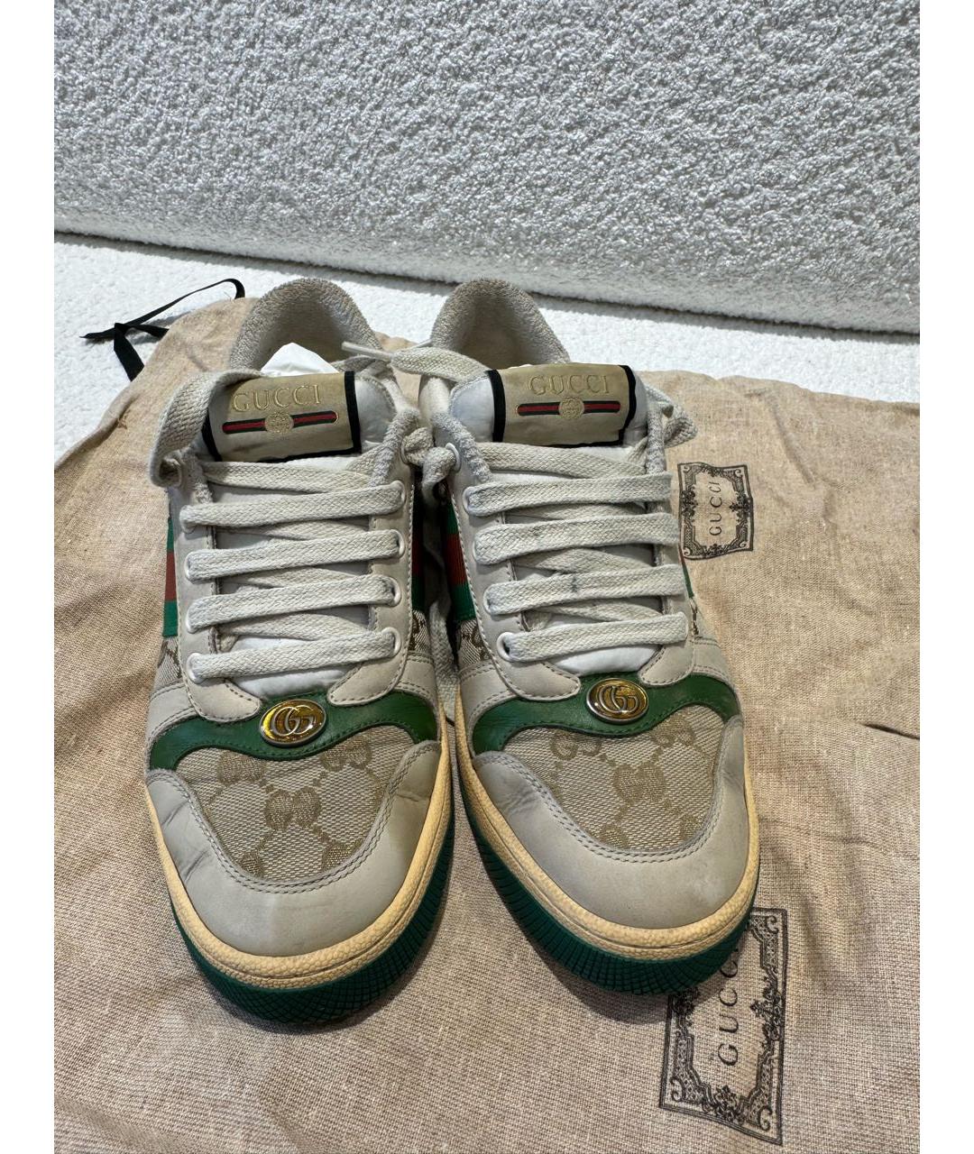 GUCCI Бежевые кеды, фото 2