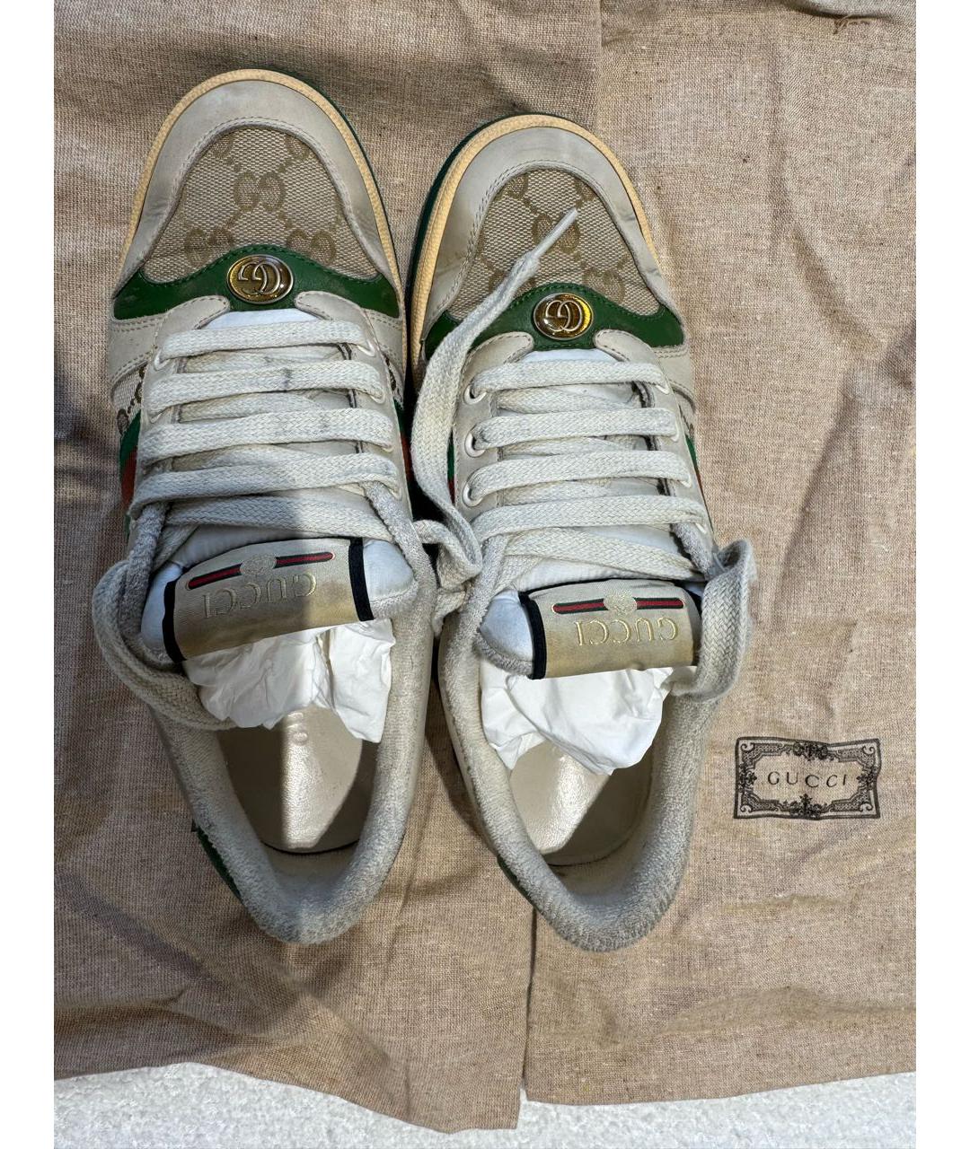 GUCCI Бежевые кеды, фото 3