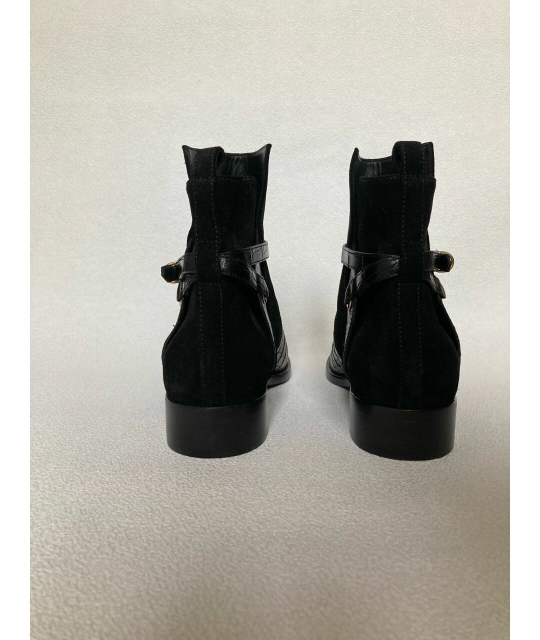 BALENCIAGA Черные кожаные ботинки, фото 4