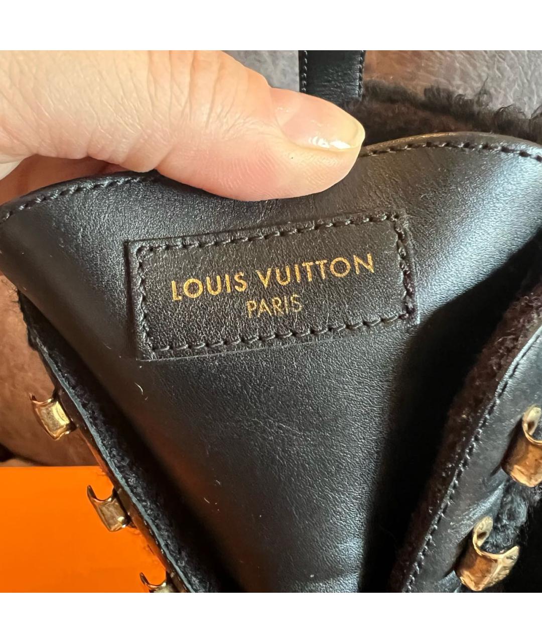 LOUIS VUITTON Черные кожаные ботинки, фото 7