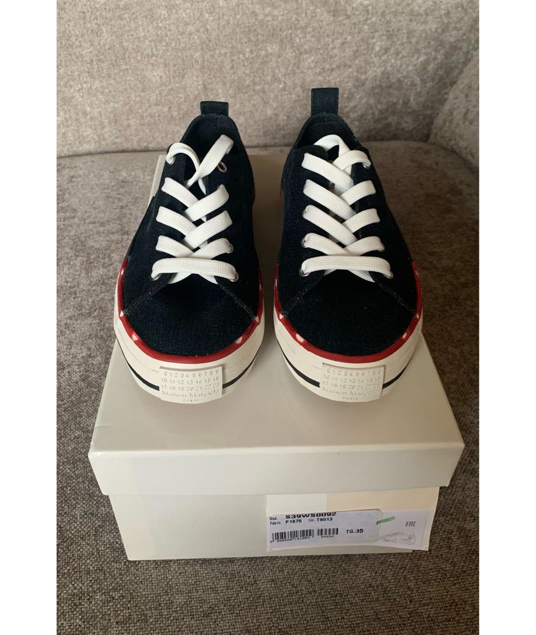 MAISON MARGIELA Черные кеды, фото 2