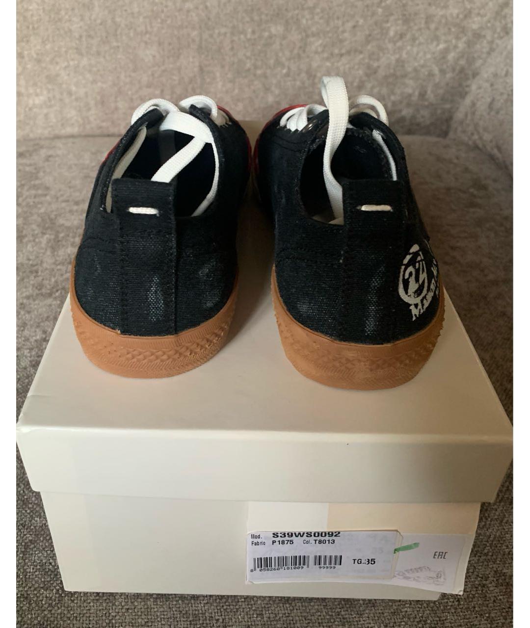 MAISON MARGIELA Черные кеды, фото 4