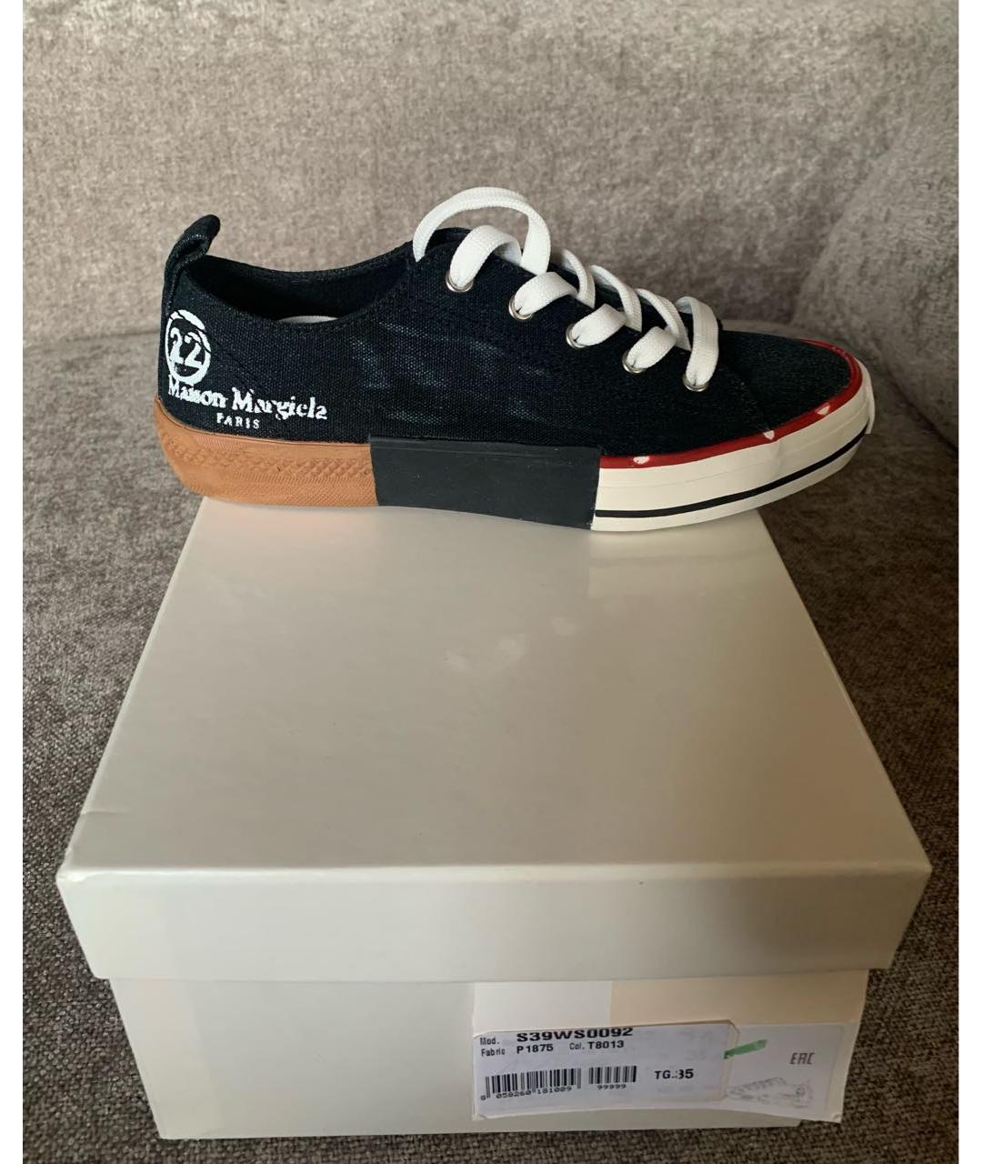 MAISON MARGIELA Черные кеды, фото 6