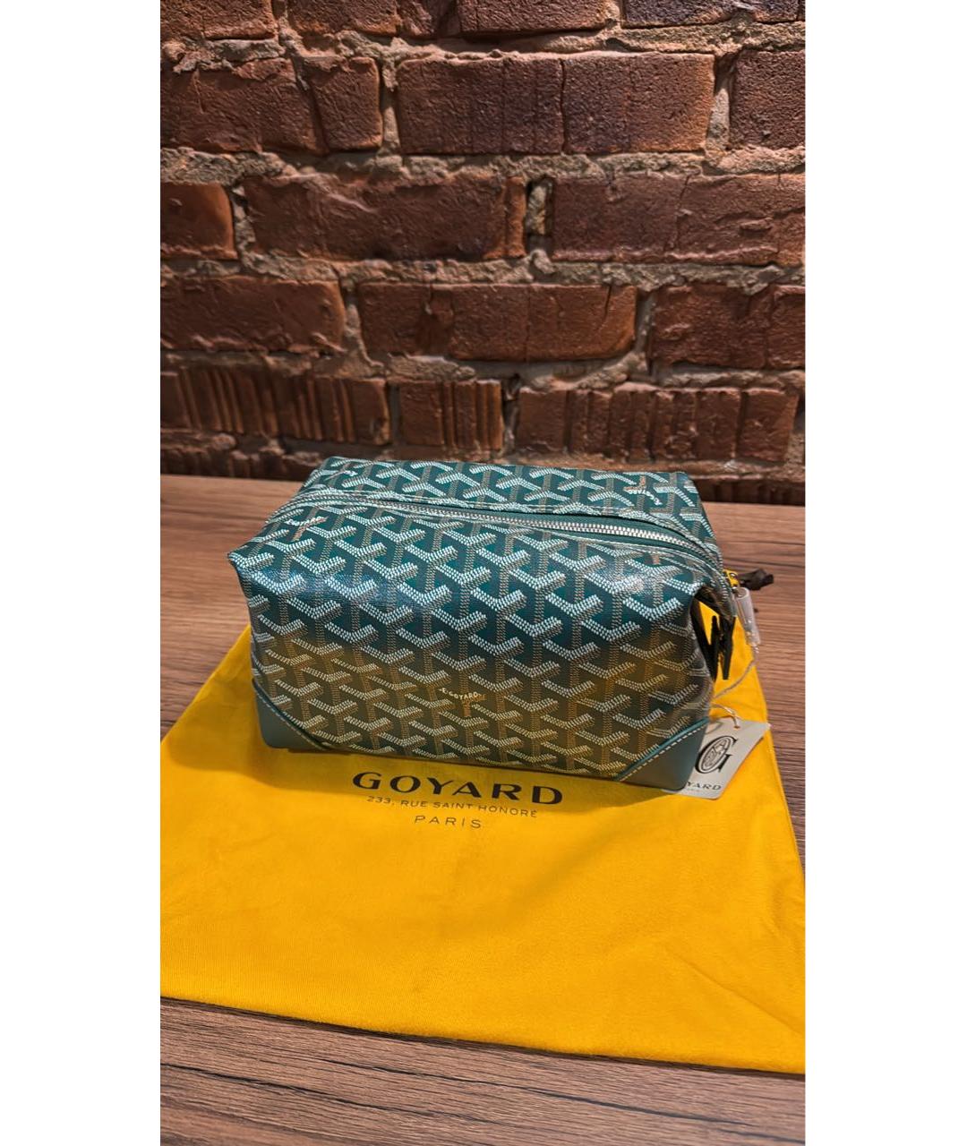 GOYARD Зеленая косметичка, фото 5