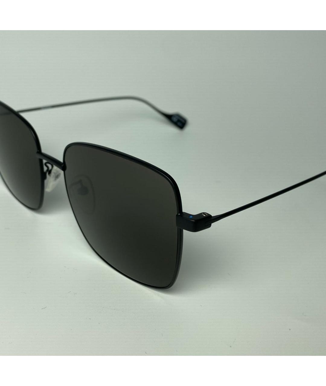 BALENCIAGA Черные металлические солнцезащитные очки, фото 3