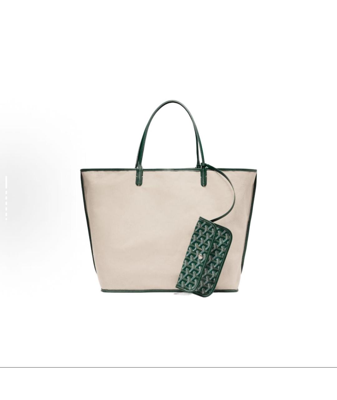 GOYARD Зеленая сумка тоут из искусственной кожи, фото 3