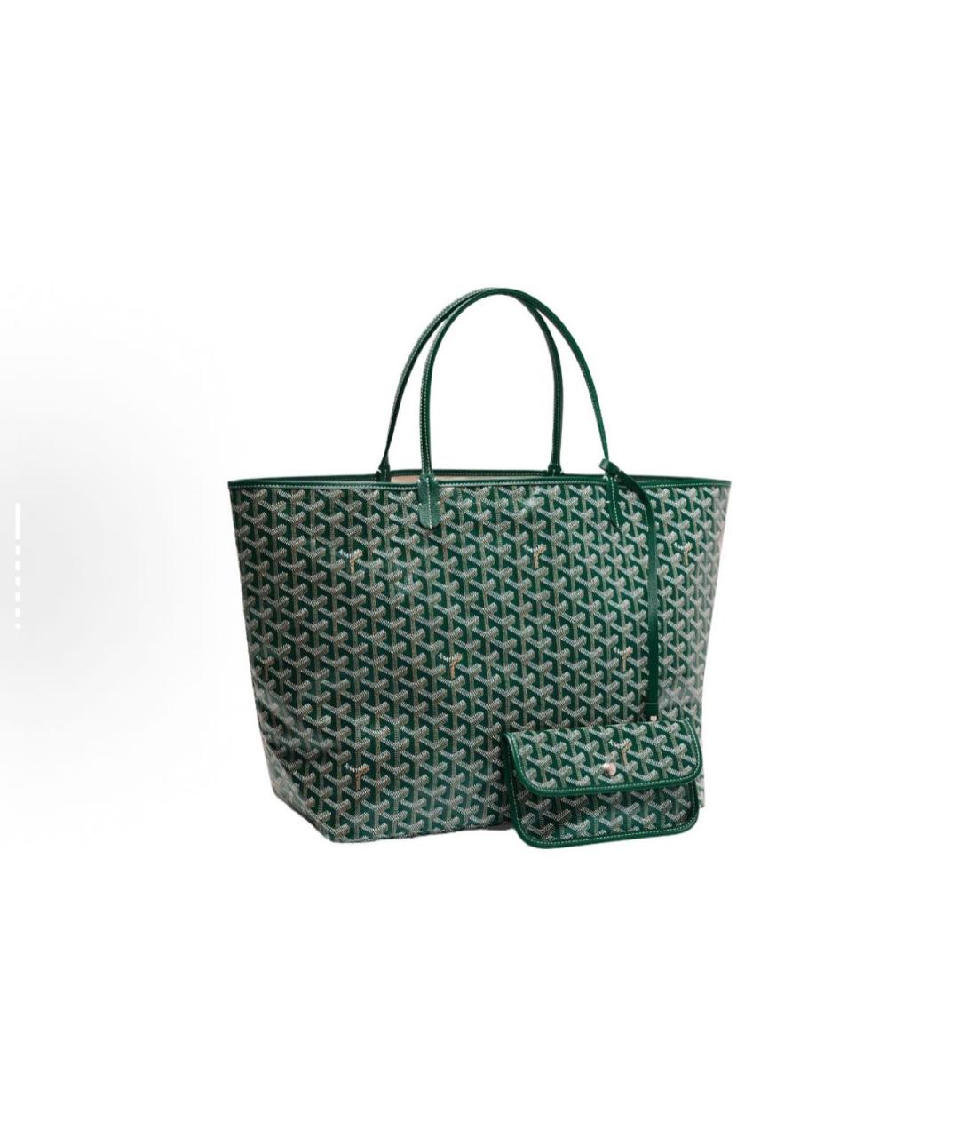 GOYARD Зеленая сумка тоут из искусственной кожи, фото 2