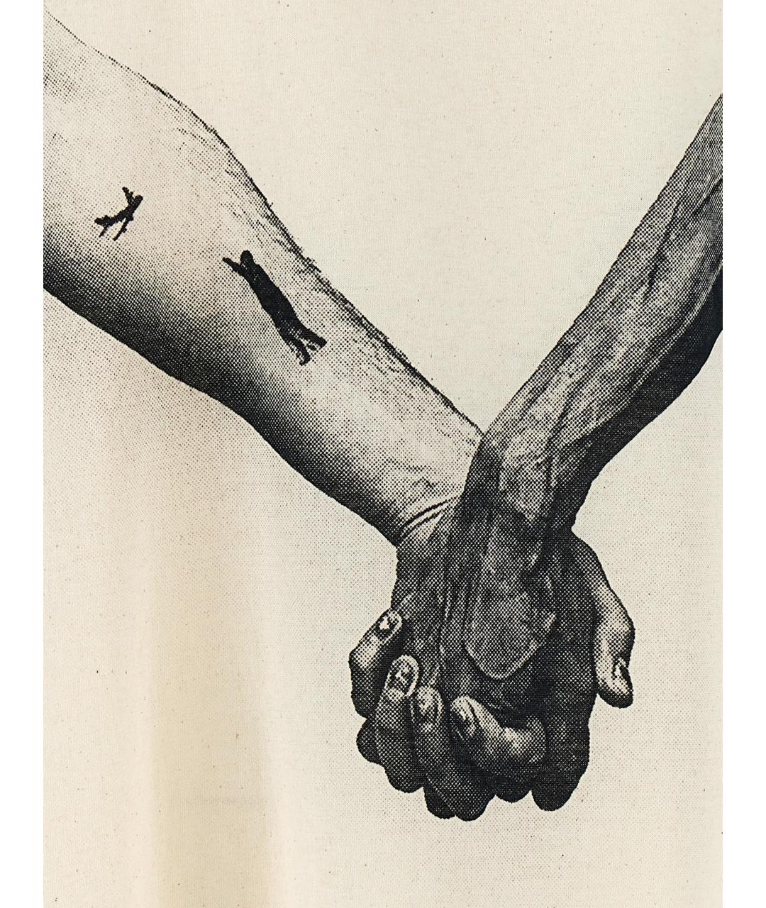 RICK OWENS Бежевая хлопковая футболка, фото 4