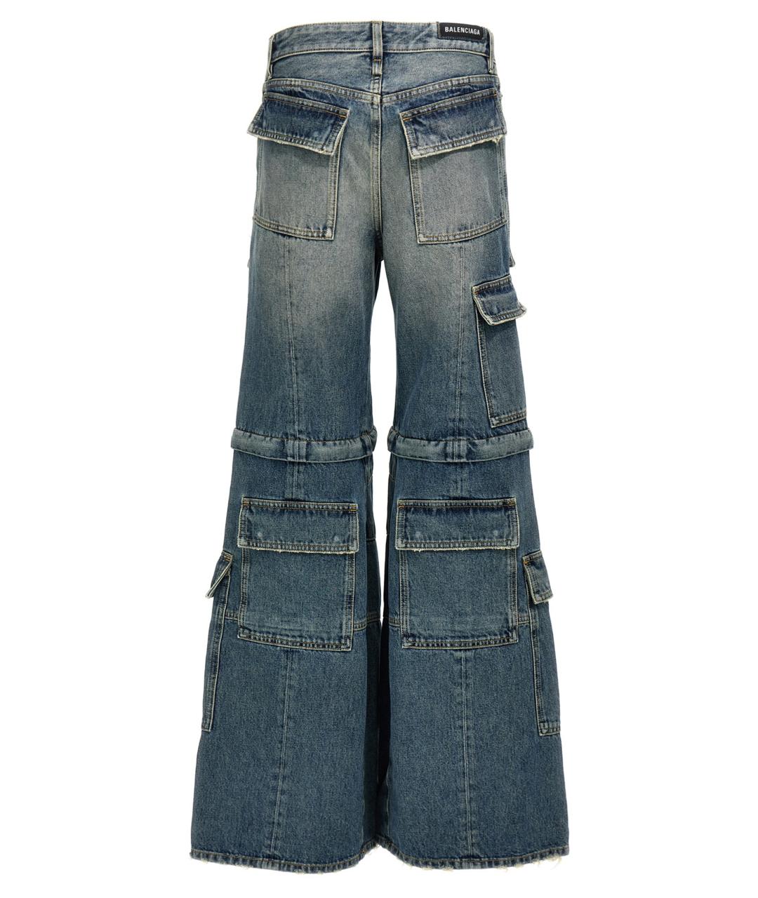 BALENCIAGA Синие хлопковые прямые джинсы, фото 2