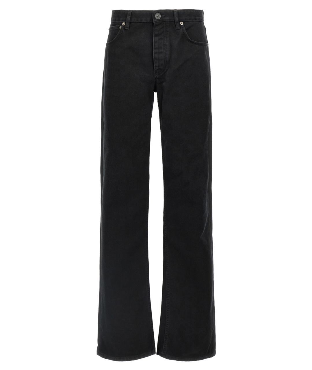 BALENCIAGA Черные хлопковые прямые джинсы, фото 1