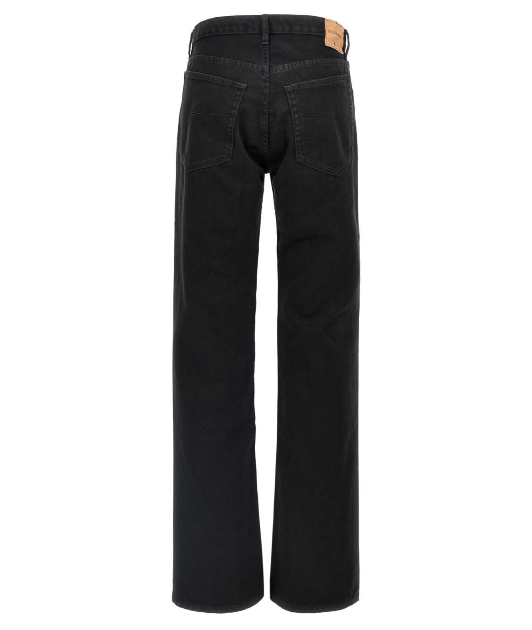 BALENCIAGA Черные хлопковые прямые джинсы, фото 2