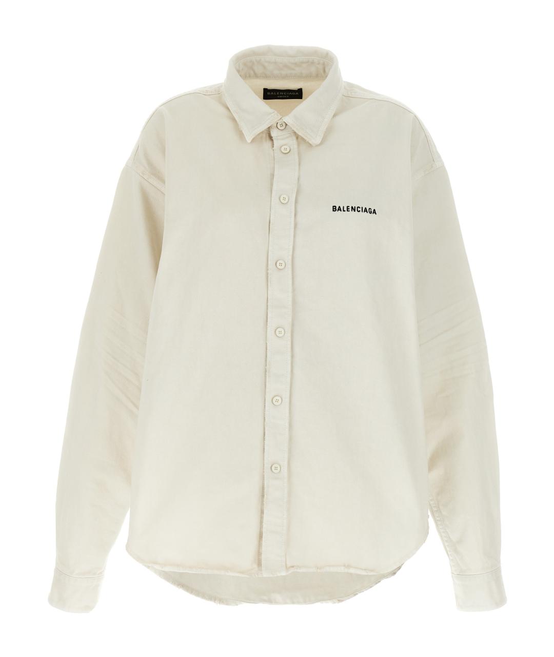 BALENCIAGA Белая хлопковая рубашка, фото 1