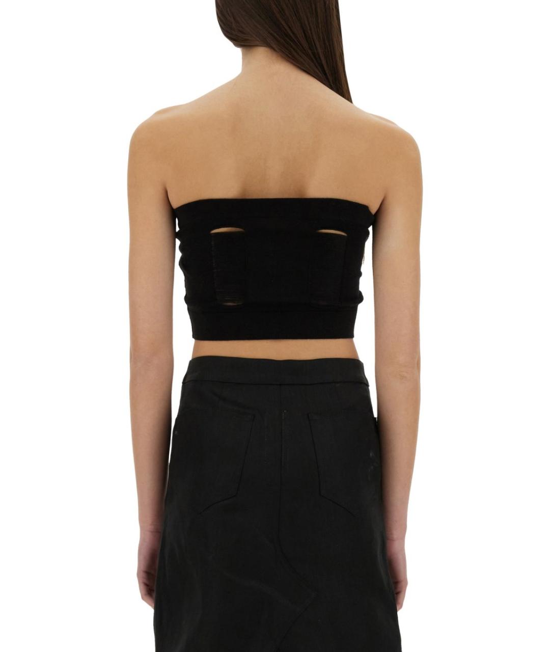 RICK OWENS Черная шерстяная майка, фото 5