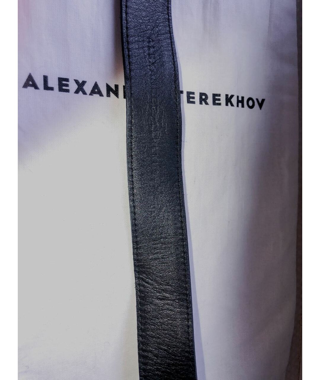 ALEXANDER TEREKHOV Черный кожаный ремень, фото 3