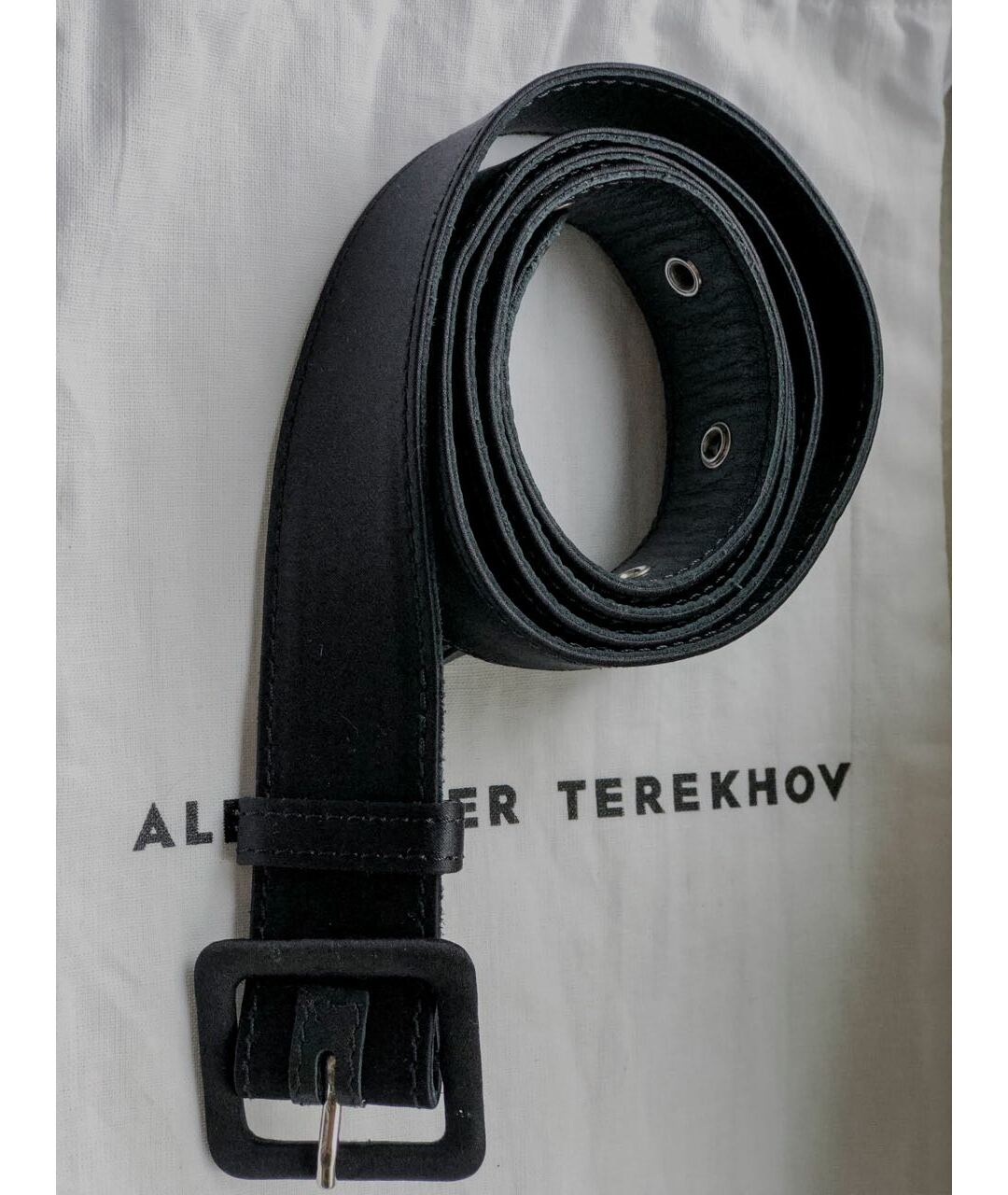 ALEXANDER TEREKHOV Черный кожаный ремень, фото 4