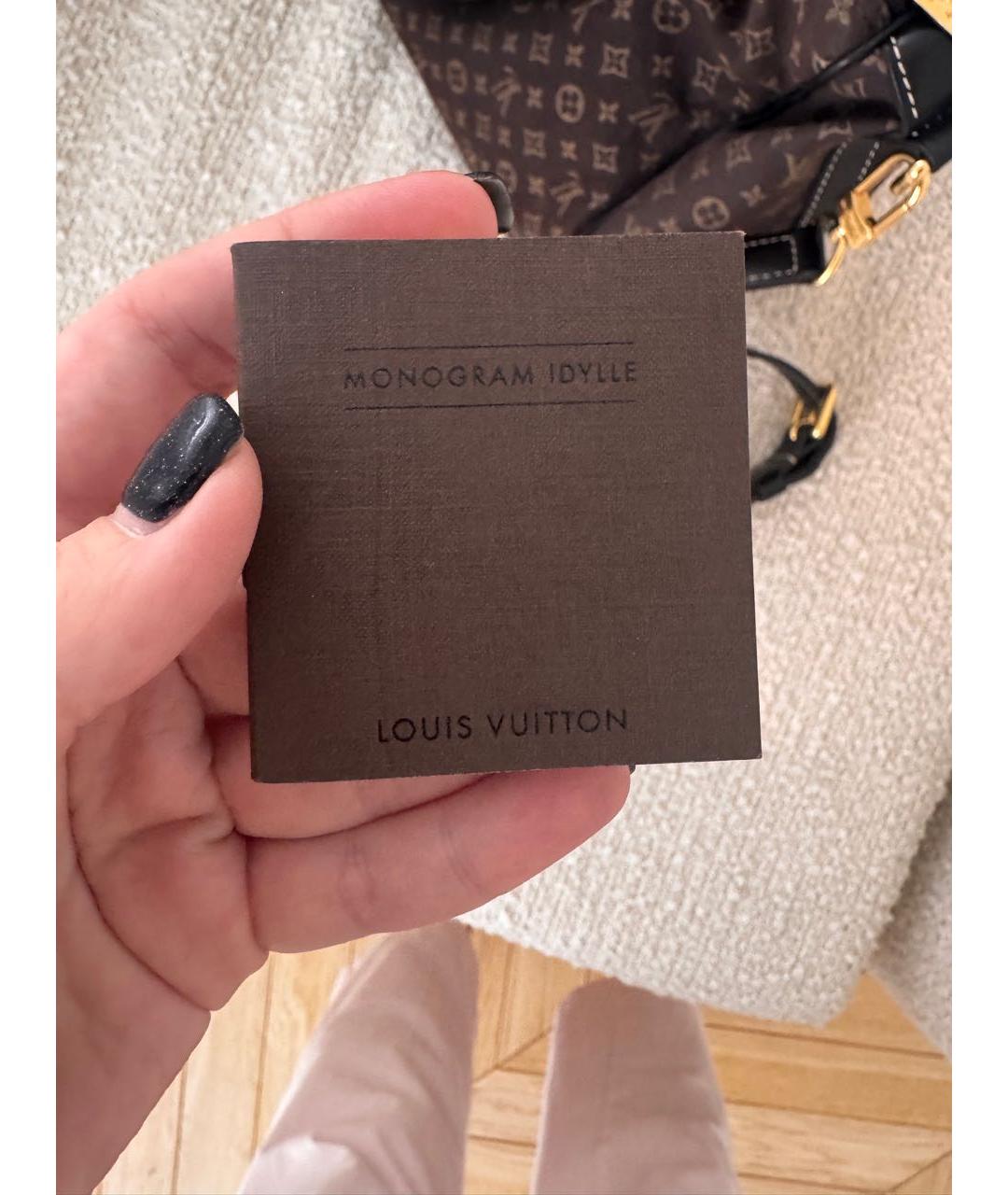 LOUIS VUITTON Коричневая тканевая сумка с короткими ручками, фото 8