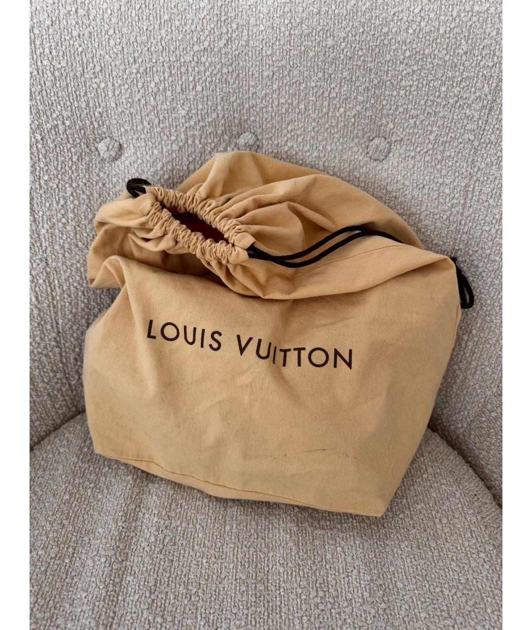 LOUIS VUITTON Коричневая тканевая сумка с короткими ручками, фото 5