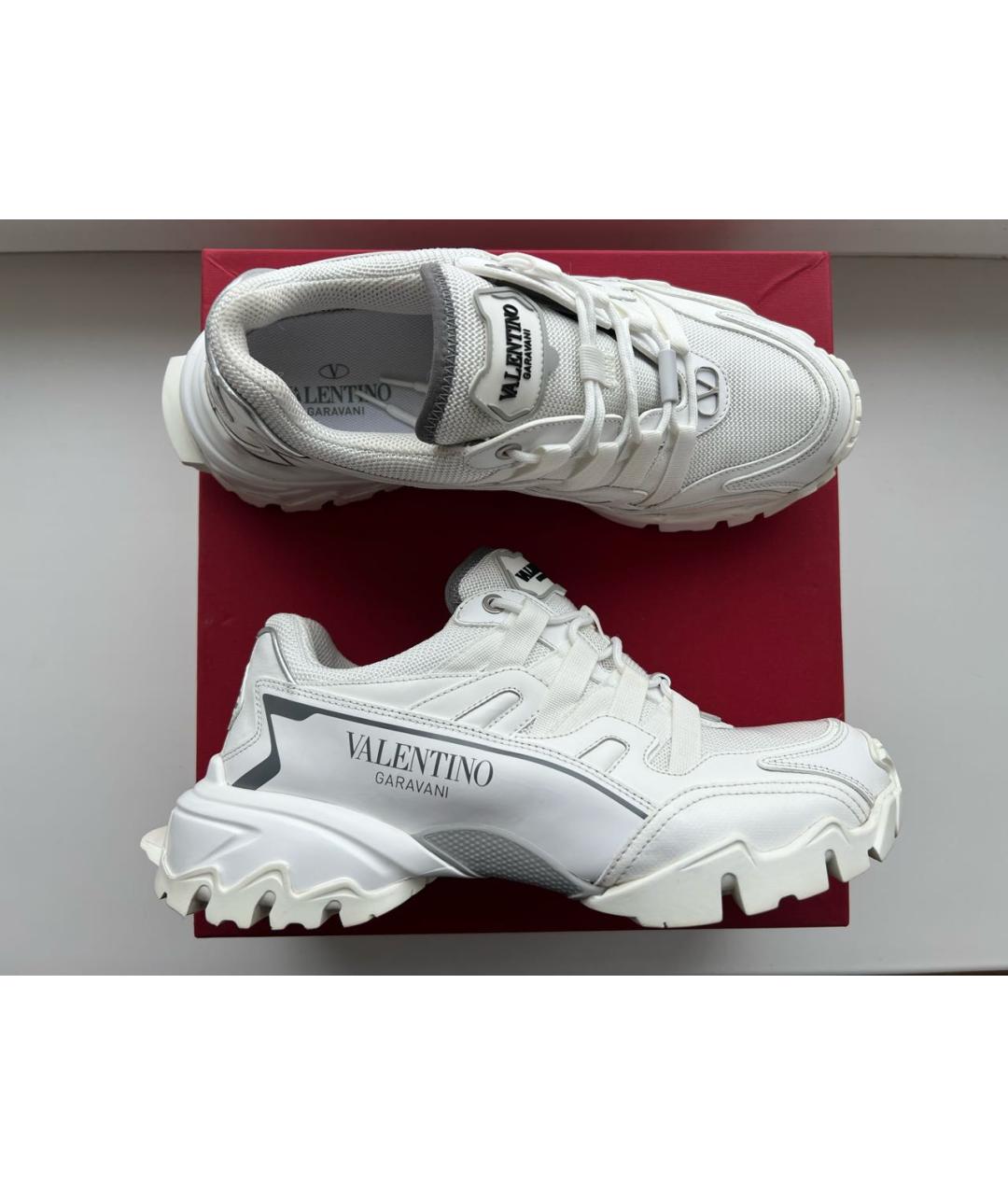 VALENTINO Белые кожаные кроссовки, фото 5