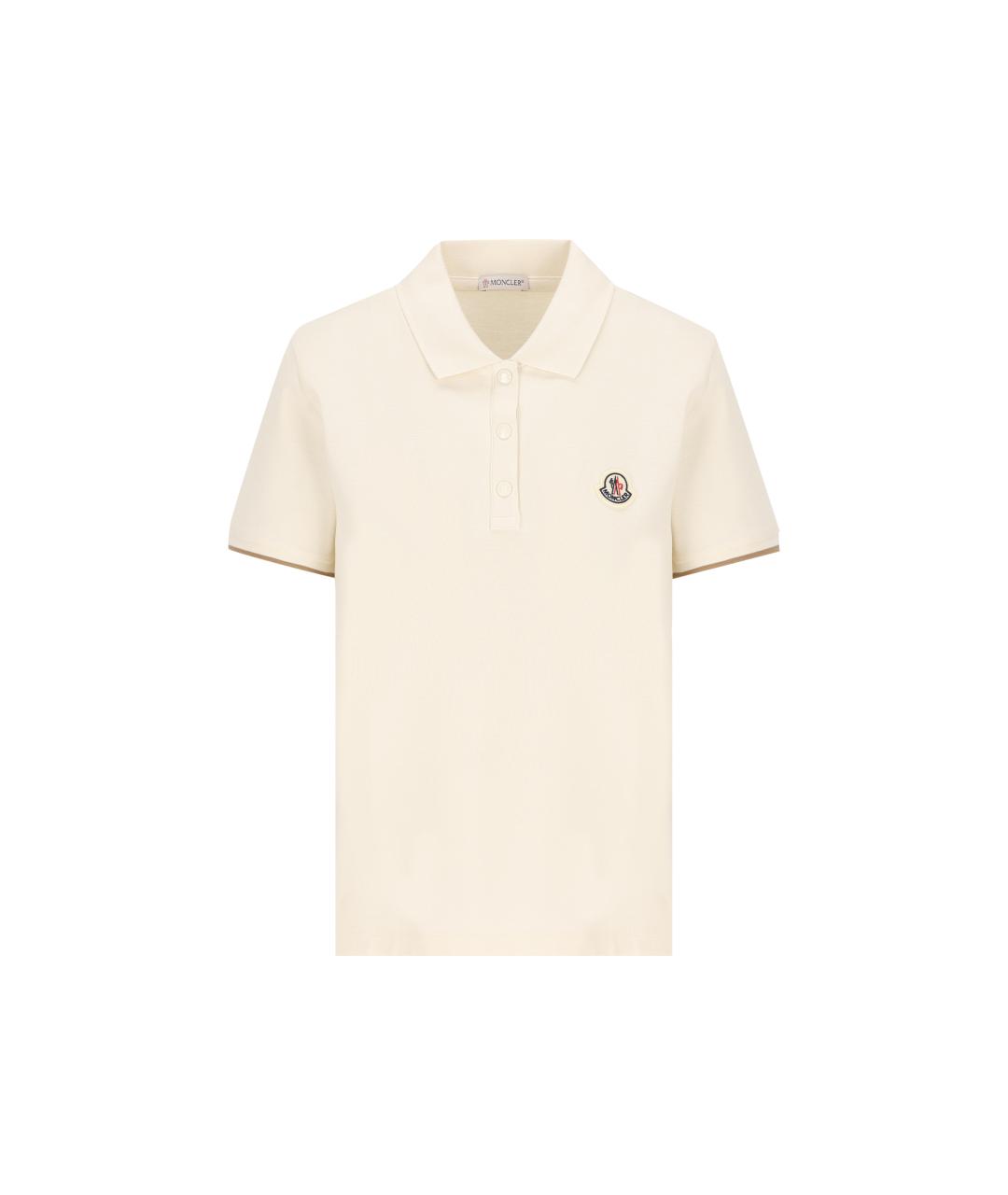 MONCLER Белая хлопковая футболка, фото 4