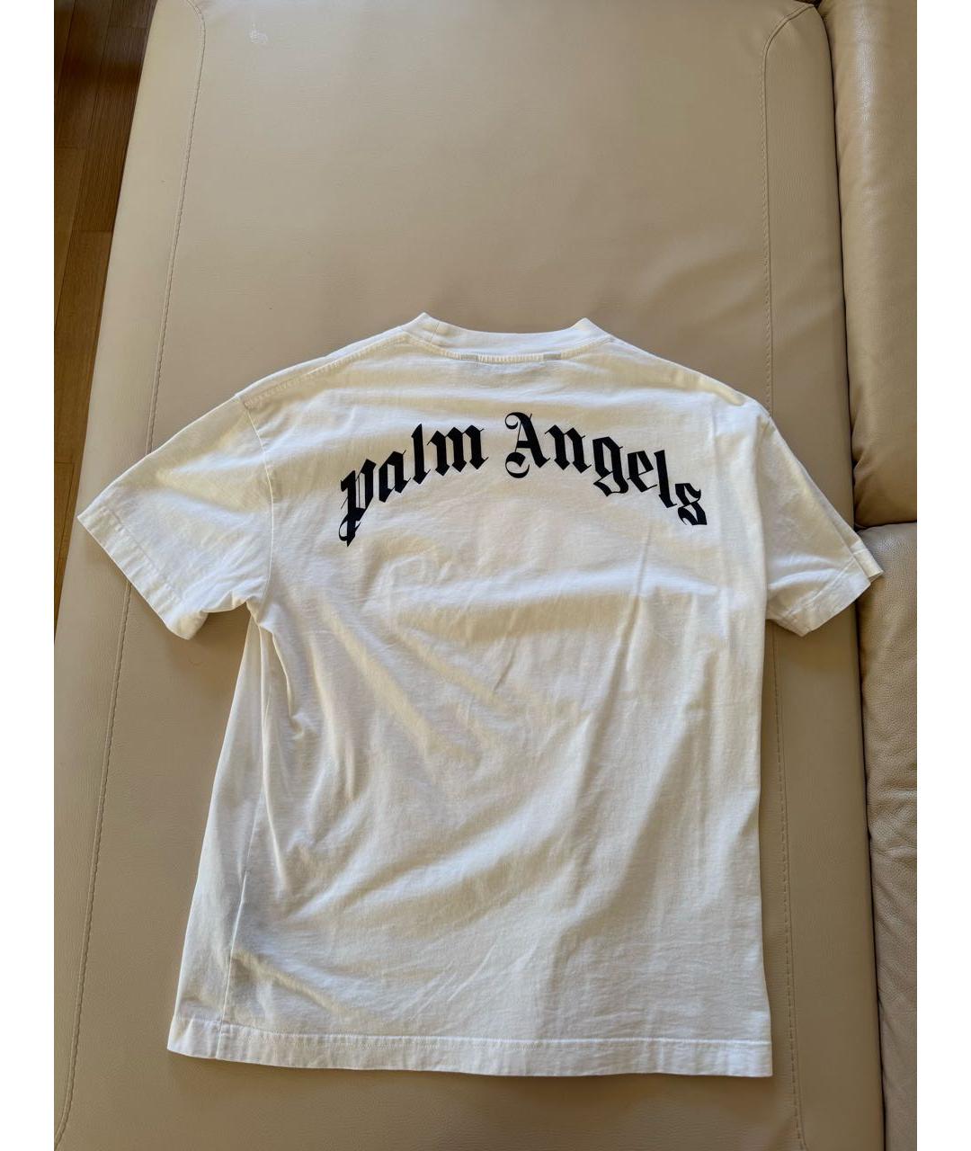 PALM ANGELS Белая хлопковая футболка, фото 2