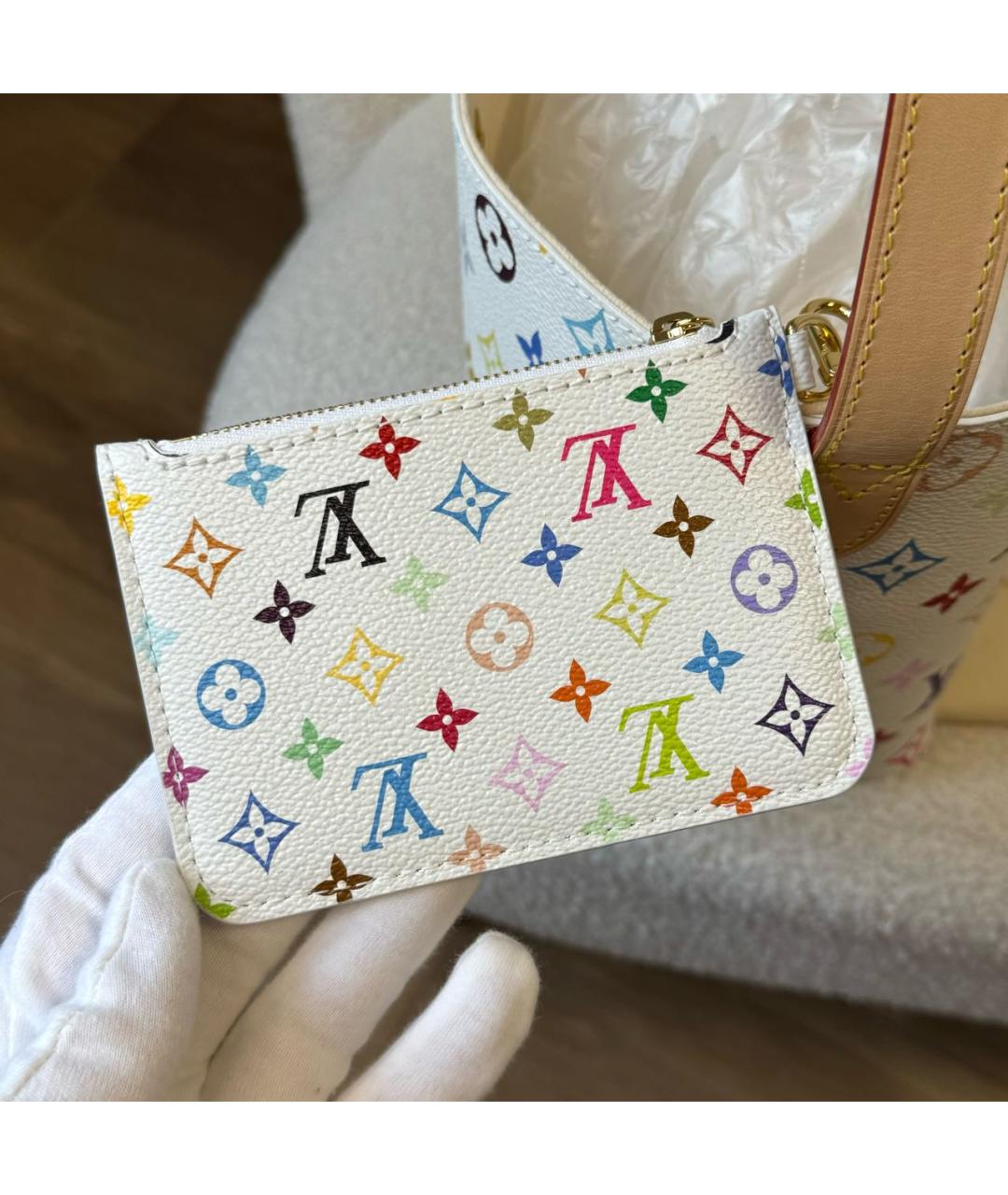 LOUIS VUITTON Кожаная сумка с короткими ручками, фото 6